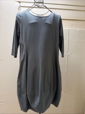 Relaxed Sedona Sage Scoop Neck 3/4 Sleeve Knit Dress